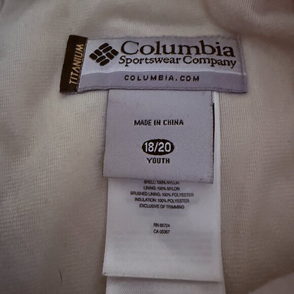 Columbia Youth 18/20 Fleece Lined Pink Titanium Ski Pants - Picture 4 of 5